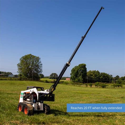 skid steer with long extendable boom|truss boom attachment for tractor.